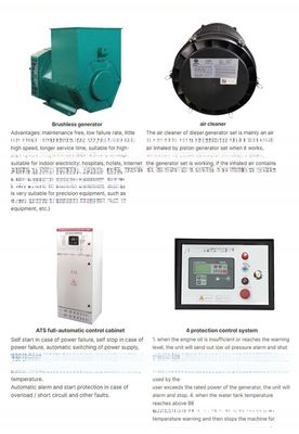 20kW 25kW 30kW 50kW 60kW 100kVA 400kV γεννήτρια ντίζελ με προσαρμόσιμη τάση